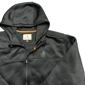 Legendary Whitetails Mens 2XL Full Zip Up Fleece Lined Hoodie Jacket Black